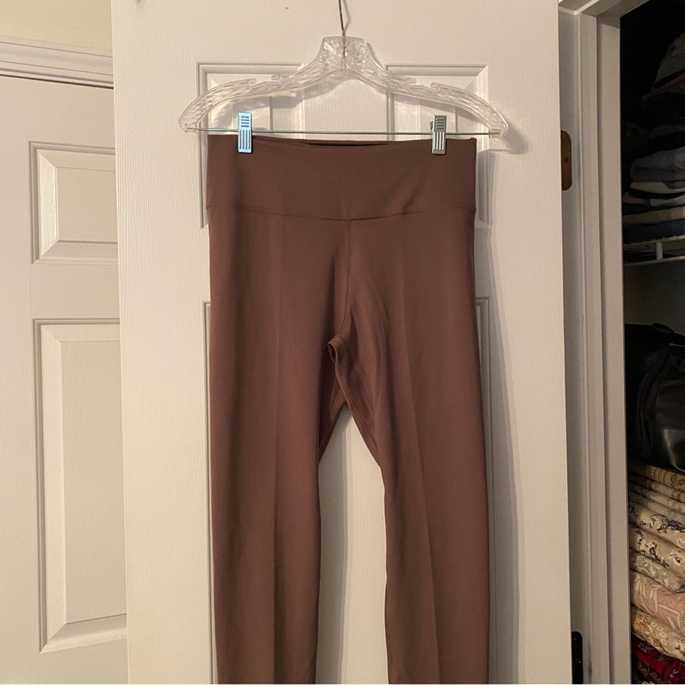Nike One Women's Mid-Rise Leggings in Plum Eclipse (Mauve Brown) - Picture 8 of 10